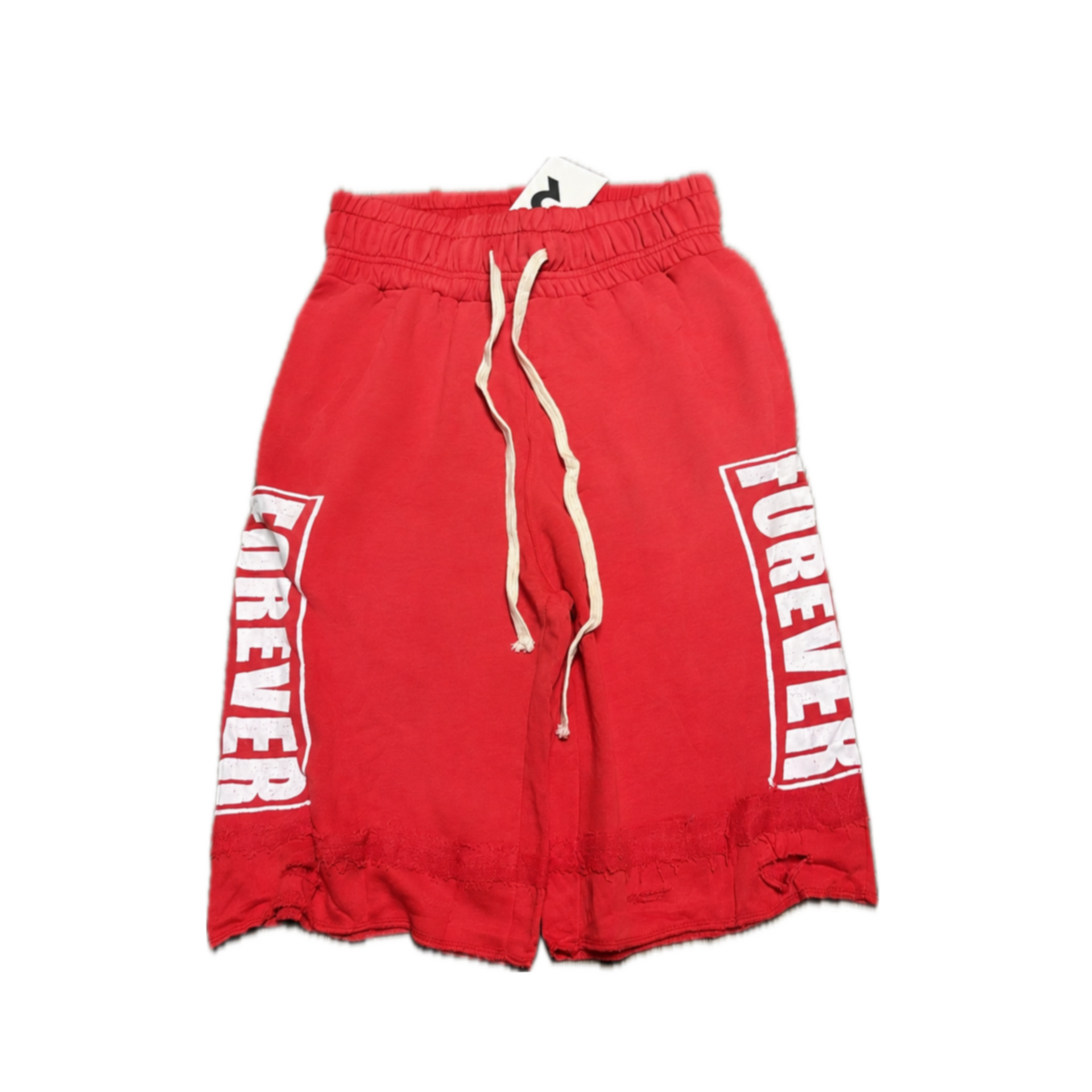 RED SWEATSHORTS